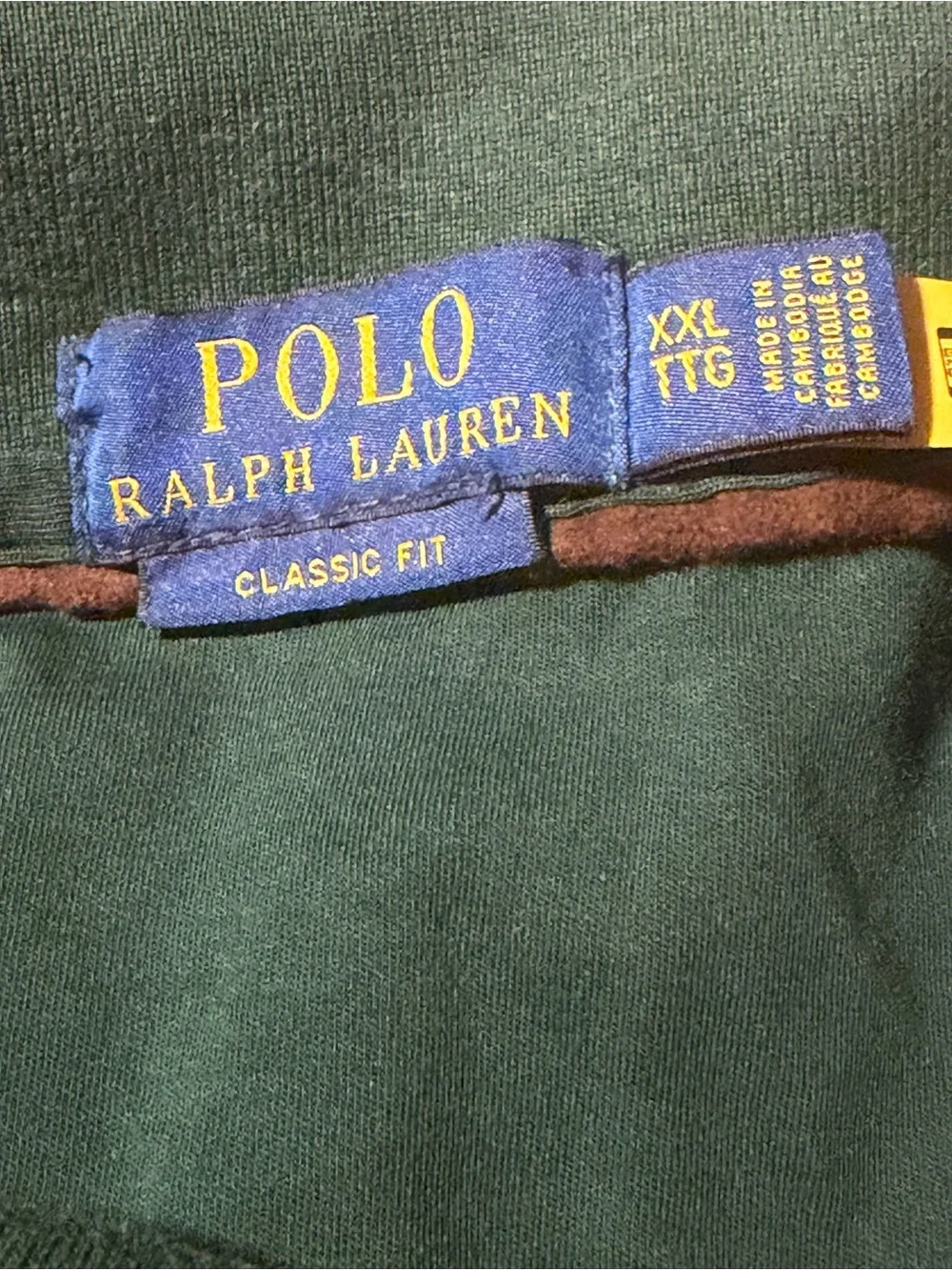 Polo Ralph Lauren Dark Green Long Sleeve Classic fit polo shirt size XXL